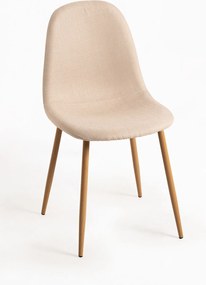 Set 4 Teok Stoffen Stoelen