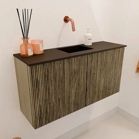 Mondiaz Joya 80cm toiletmeubel dusk met wastafel faye midden zonder kraangat urban