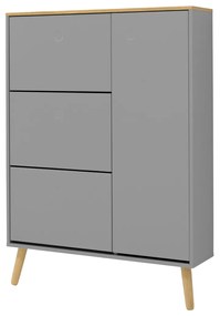 Tenzo Dot Grote Schoenenkast Mat Grijs - 94x24x128cm.