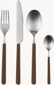 Mat geborstelde bestekset Noli, 1 persoon, 4-delig