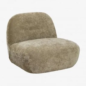 Draaifauteuil In Chenille Sernin Chenille Saliegroen - Sklum