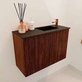 Mondiaz Joya 60cm toiletmeubel ruby met wastafel faye rechts 1 kraangat urban