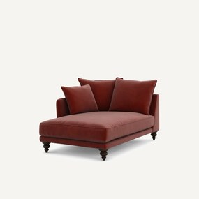 Longchair in fluweel, Lazare