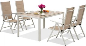 Verona polywood aluminium tuinset voor 4 personen Garden Point beige