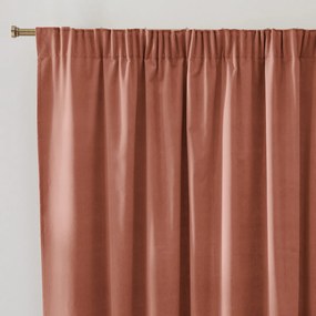 Gordijn in fluweel met aangerimpeld biesje, Velvet