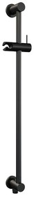 Brauer Black Carving thermostatische inbouw regendouche met staafhanddouche, plafondarm, glijstang en hoofddouche 20cm set 89 zwart mat