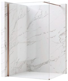 Walk-in douchewand Rea Flexi Transparent / Brush Copper 120