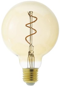bolvormige ledlamp ambreØ9,5 cm, Baulind