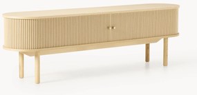 XL tv-meubel Calary met geribde voorzijde in beige