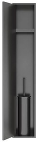 Hotbath &More inbouw toiletborstel en toiletrolhouder gunmetal geborsteld PVD