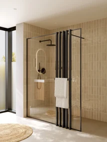 Riho Define inloopdouche met decopaneel 160x200cm ijzer verouderd mat