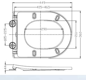 Mueller Afesta dunne softclose toiletzitting voor 47cm wandcloset wit