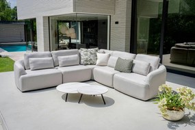 Flow Yavi hoek loungebank Graumel chalk All Weather loungeset Beige Sunbrella hoekbank outdoor textiel - weerbestendig