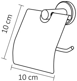 Differnz toiletrolhouder/klep zwart