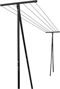 Practo Home set van 2 droogpalen zwart - Droogrekken - 100x60x250cm