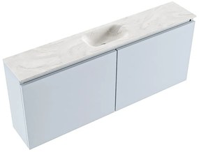 Mondiaz Ture DLux toiletmeubel 120cm clay met wastafel ostra midden zonder kraangat