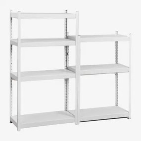Set Van 2 Stalen Planken (150-120x80 Cm) Crenzi Wit - Sklum
