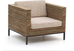 + 15% kassakorting | Lounge tuinstoel | ROUGH-D | Teakhout | Old Teak/Taupe | Kees Smit Tuinmeubelen