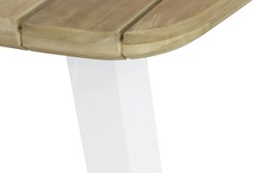 Lifestyle Garden Furniture Falcon/Glasgow Dining Tuinset X Aluminium/Teak Wit