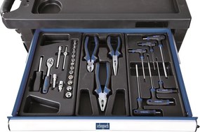 Scheppach TW1000 Gereedschapswagen gevuld 263 delig