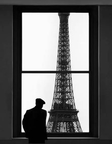Foto Man looking out window., Grant Faint
