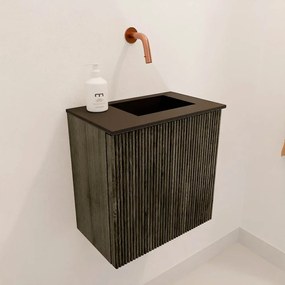 Mondiaz Joya 40cm toiletmeubel shadow met wastafel faye rechts zonder kraangat urban