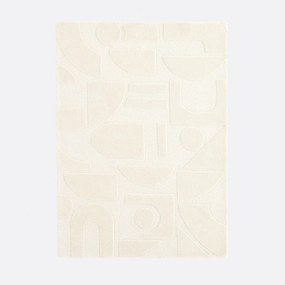 100% wollen vloerkleed met grafisch motief, Melko