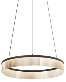 Moderne hanglamp zwart 59cm incl. LED 3-staps dimbaar - Anello Chandelier Modern rond Binnenverlichting Lamp