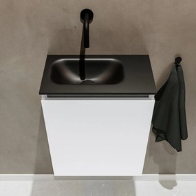 Mondiaz Ture 40cm toiletmeubel talc met wastafel urban links geen kraangat