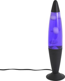 Lavalamp paars met witte wax incl. LED - Molten Lava