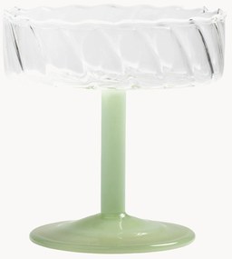 Handgemaakte champagneglazen Twirl van borosilicaatglas, 2-delig