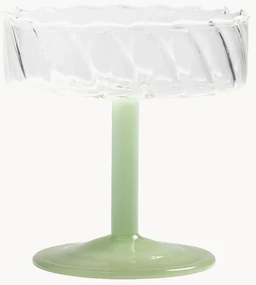 Handgemaakte champagneglazen Twirl van borosilicaatglas, 2 stuks