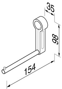 Geesa Comfort & Safety toiletrolhouder voor toiletbeugel chroom