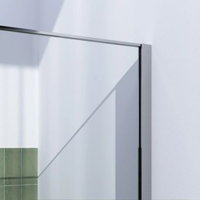 Brauer Chrome Frame inloopdouche helder glas 90x200 met muurprofiel en lijst rondom chroom