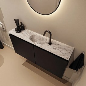 Mondiaz Ture DLux toiletmeubel 100cm urban met wastafel glace midden met kraangat