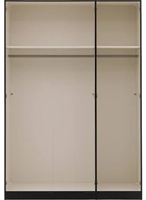 Goossens Kledingkast Easy Storage Ddk, Kledingkast 153 cm breed, 220 cm hoog, 2x glas draaideur en 1x spiegel draaideur midden