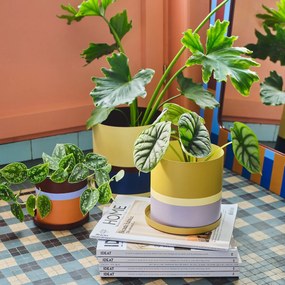 Bloempot van geverfd ijzer, diameter 13,5 cm, PALAVAS