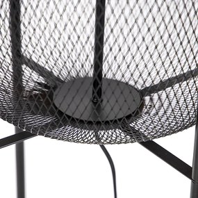 Moderne vloerlamp zwart 135cm - Bliss Mesh