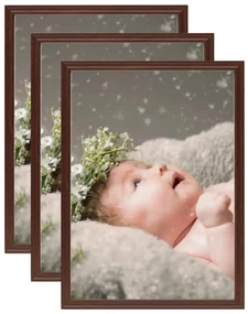 vidaXL Fotolijsten 3 st voor wand of tafel 50x70 cm donkerrood