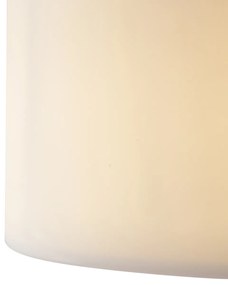 Scandinavische buiten vloerlamp beige met witte kap IP44 - Mississippi Modern E27 IP44 Scandinavisch Buitenverlichting rond