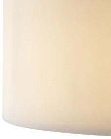 Scandinavische buiten vloerlamp beige met witte kap IP44 - Mississippi Modern E27 IP44 Scandinavisch Buitenverlichting rond