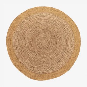 Rond Natuurlijk Jute Vloerkleed Dagna Colors Mosterd & 120 Cm - Sklum