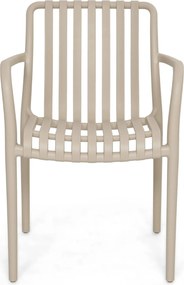 Tuinset 6 personen 240 cm Kunststof Zand/Beige Domani Furniture Alba/Guave