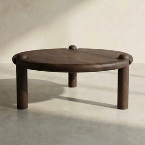 Ronde Design Salontafel Hout 80 Cm - 80 X 80cm.