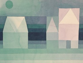 Kunstdruk Three Houses - Paul Klee, (40 x 30 cm)