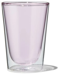 HEMA Dubbelwandig Glas 350ml Roze