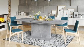 NOBLE NOIR Beton Millenium – uitschuifbare tafel tot 218 cm, voor 8, 10 personen.