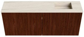Mondiaz Joya DLux 100cm toiletmeubel ruby met wastafel faye rechts 1 kraangat meli