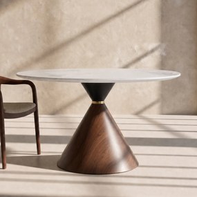 Kare Design Cono Ronde Eettafel Marmerlook 120 - 120 X 120cm.