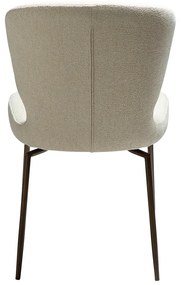Dan-Form Glory Swivel Draaibare Eetkamerstoel Almond Shimmer Boucle